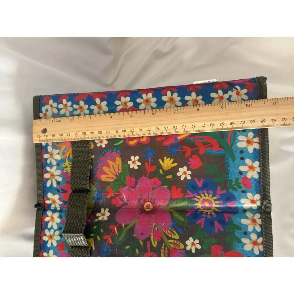 Natural Life Boho Flower Floral Collapsible Storage Cubes With Handles
